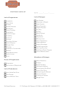 Female Symptoms Checklist Template