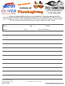 Thanksgiving Letter Activity Sheet