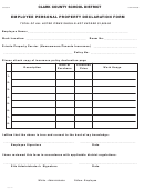 Employee Personal Property Declaration Form Ccf-122 - Clark County School District