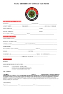Fawu Membership Application Form