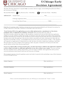 Uchicago Early Decision Agreement - College Admissions