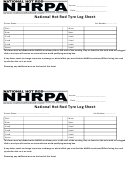 National Hot Rod Tyre Log Sheet