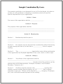 Sample Constitution/by-Laws Printable pdf