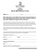 Rock Wall Waiver Form - Southern Adventist University