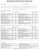Medical History And Pain Assessment Form