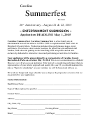 Summerfest Application Form