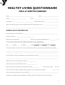 Healthy Living Questionnaire Template - Ymca At Norton Commons