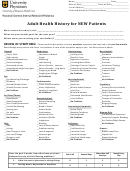 Adult Health History Form For New Patients