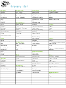 Grocery List Template (sample)