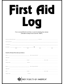 Fillable First Aid Log Template (Fillable) Printable pdf