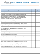 Housekeeping Safety Inspection Checklist Template