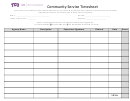Community Service Timesheet - Office For Community Engagement