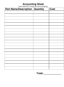Accounting Sheet Template
