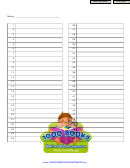 Reading Log Sheet Template - 1-100 - 1000 Books Before Kindergarten