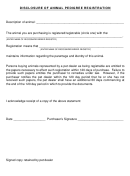 Disclosure Of Animal Pedigree Registration