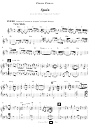 Spain From The "Light As A Feather" Chick Corea Notes Chords Printable pdf