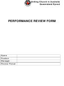 Performance Review Form - Uniting Church In Australia, Queensland
