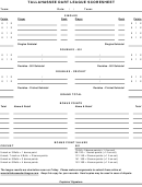 Tallahassee Dart League Scoresheet