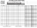 Pattern Class Score Sheet