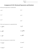 Rational Exponents And Radicals Printable pdf
