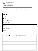 Home Visit Project Management Sheet Template