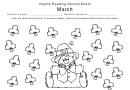 Nightly Reading Record Sheet Template - March