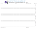 Baby Bottle Sign-out Sheet Template