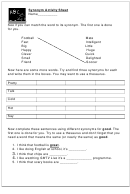 Synonym Activity Sheet Template