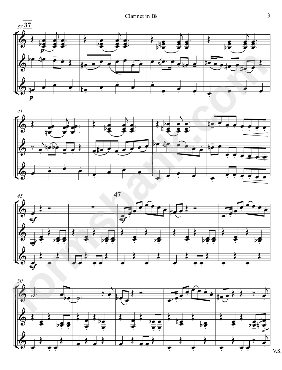 Baby Elephant Walk (Clarinet Sheet Music In Bb) By Henry Mancini