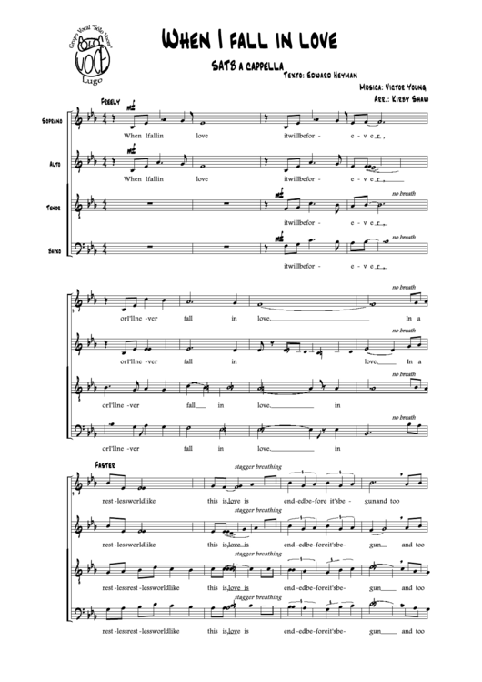 When I Fall In Love (Sheet Music) - E. Heyman, V. Young Printable pdf