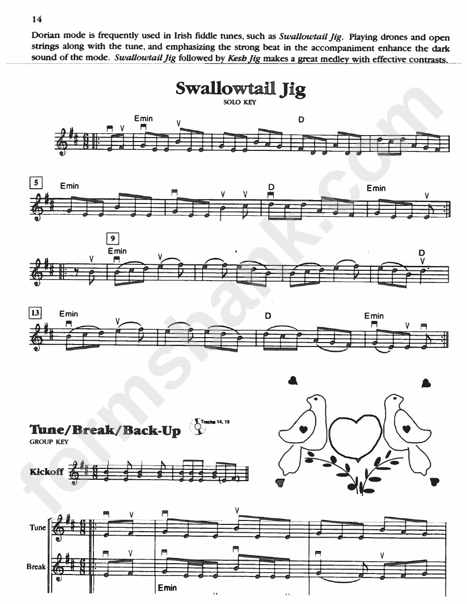 Solo Key (Sheet Music) - Swallow Tail Jig