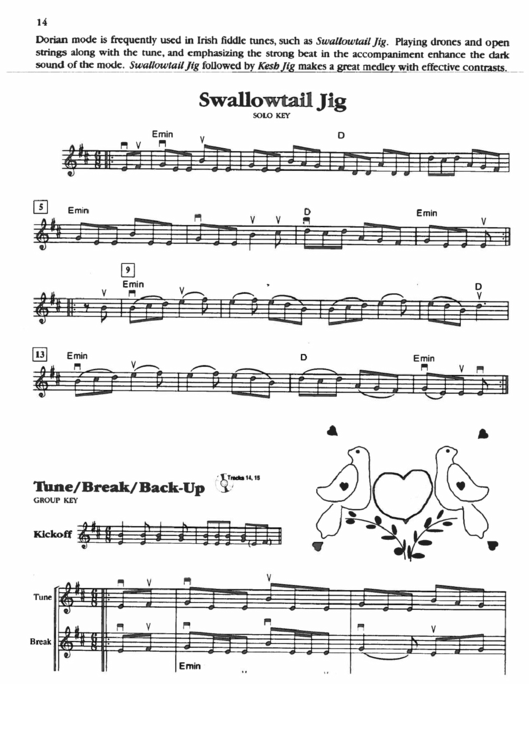 Solo Key (Sheet Music) - Swallow Tail Jig Printable pdf