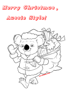 Aussie Style Christmas Coloring Sheet