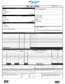 Bill Of Lading Form - Fillable