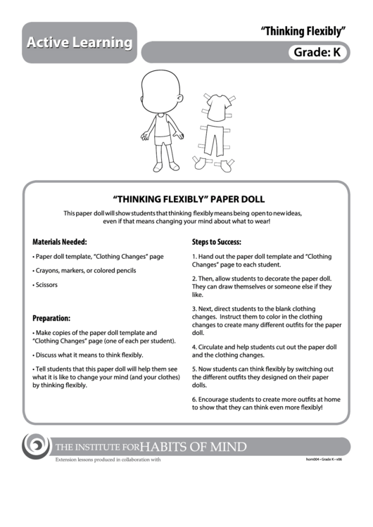 "Thinking Flexibly" Paper Doll Printable pdf