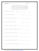 Divide The Trinomials By Monomials - Math Worksheets 4 Kids