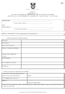 Fillable Form 10 - Affidavit Regarding Contravention Of Protection Order - Republic Of South Africa Printable pdf