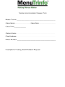Menutrinfo Testing Accommodation Request Form