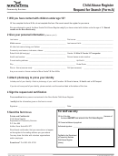 Child Abuse Register Request For Search (form A)