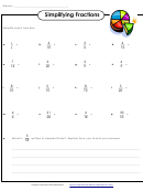 Simplifying Fractions Worksheets With Answers