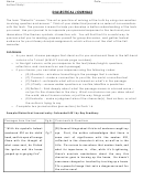 Dialectical Journals Worksheet Template