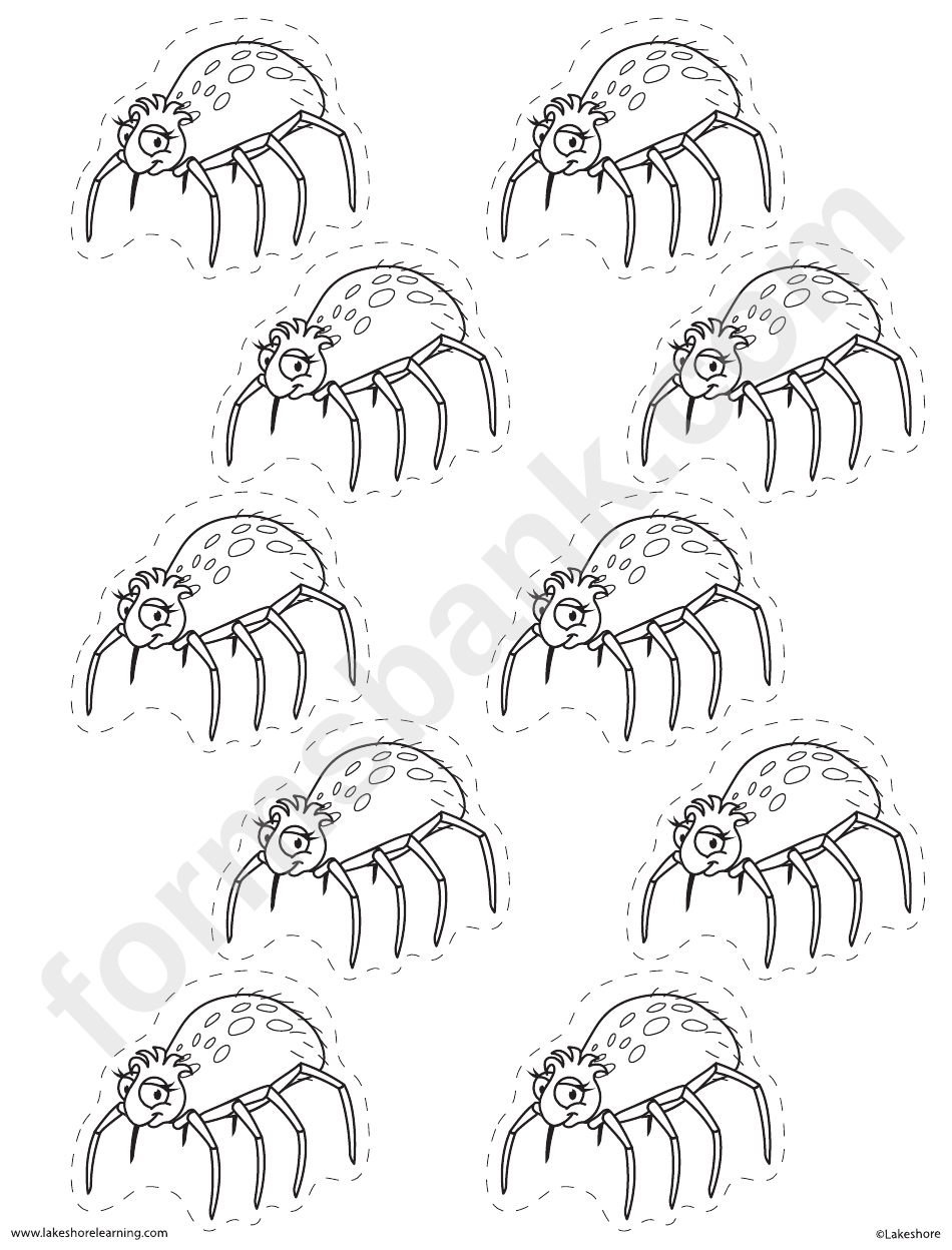 Cut Out Cute Spider Template Printable Pdf Download