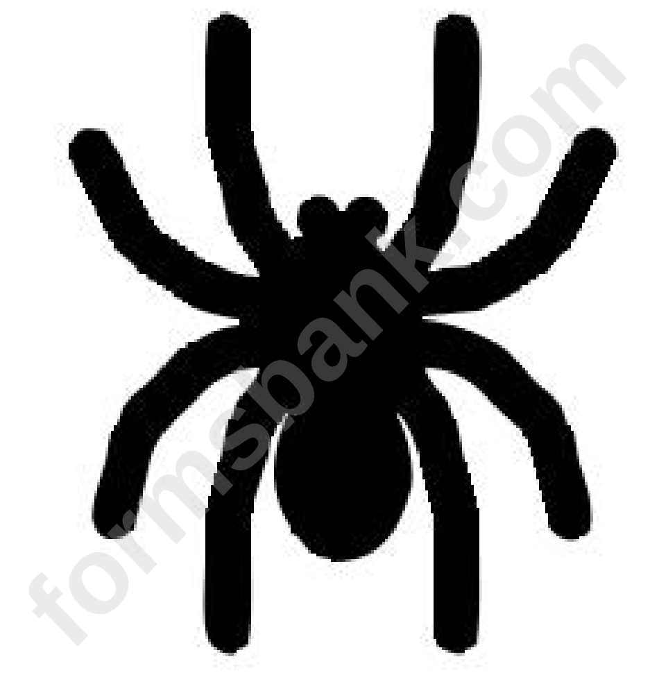 Black Spider Template printable pdf download