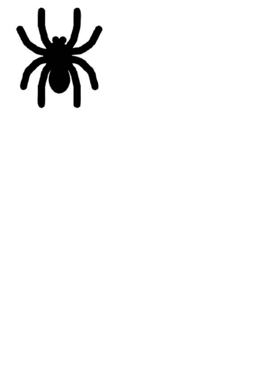 Black Spider Template printable pdf download