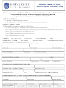 Deferred Payment Plan Application And Agreement Form - University Of The Bahamas