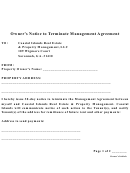 Owner's Notice To Terminate Management Agreement