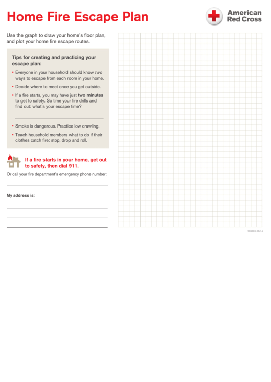 Home Fire Escape Plan Printable pdf