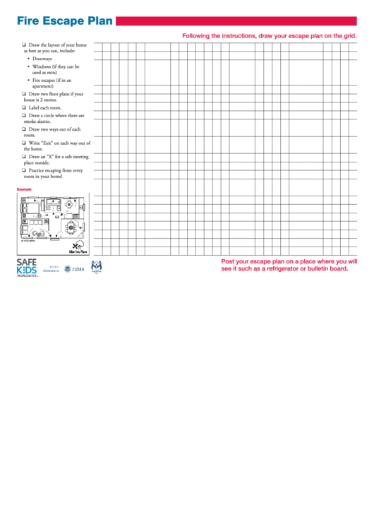 Fire Escape Plan Printable pdf