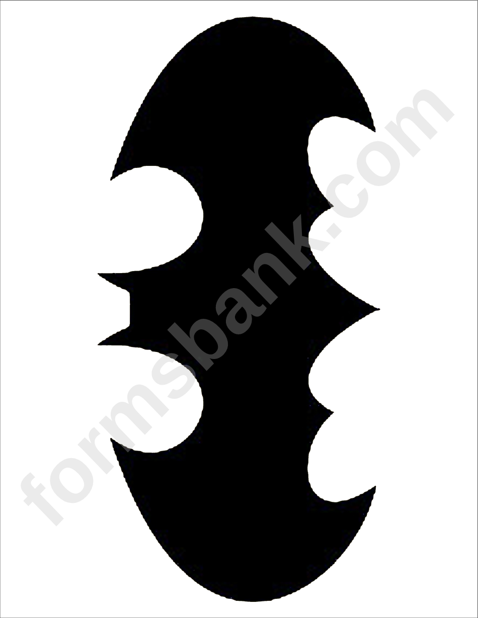 Black Batman Symbol Template