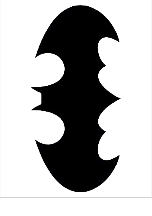 Black Batman Symbol Template Printable pdf